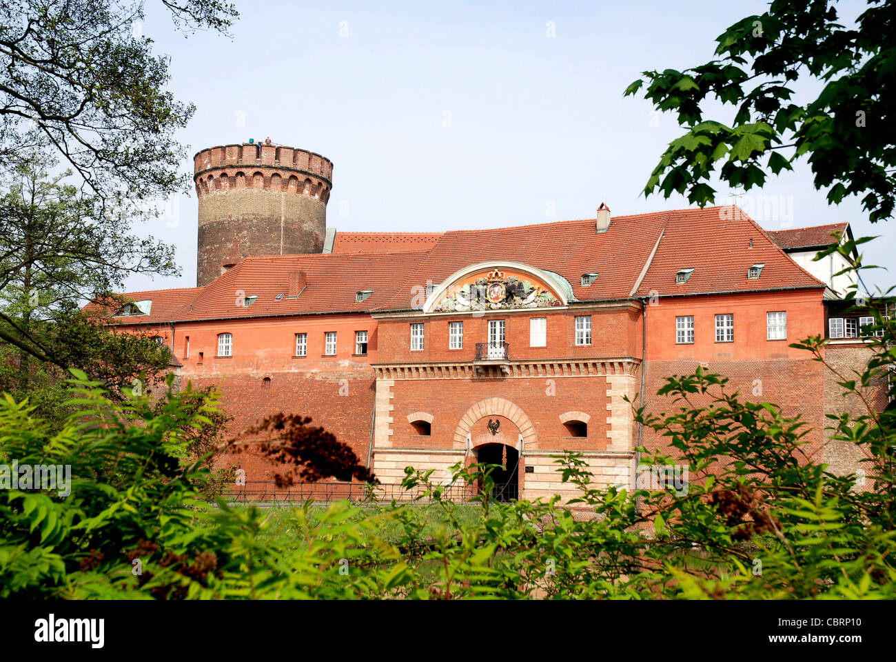 Zitadelle Spandau in Berlin mit Mann Tor und Juliusturm. Stockfoto