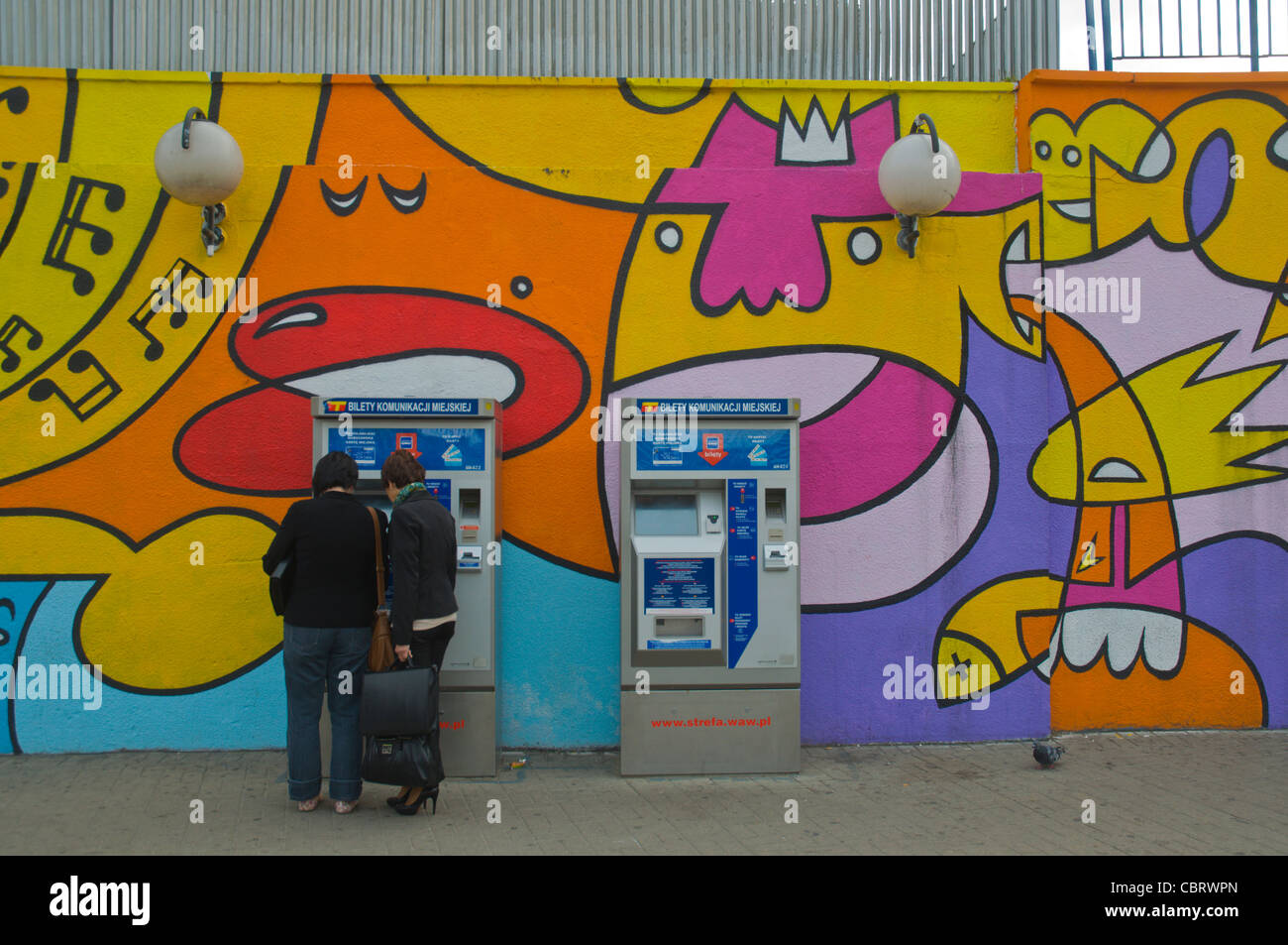 Fahrkartenautomaten für den öffentlichen Nahverkehr tickets Mitteleuropa Warschau Polen Stockfoto