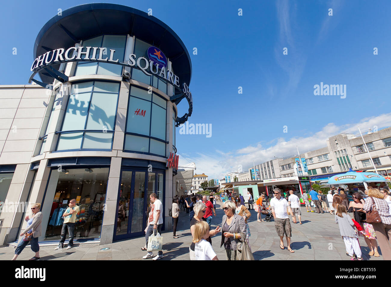 Churchill Square Shopping Centre in der Innenstadt von Brighton, England. Stockfoto