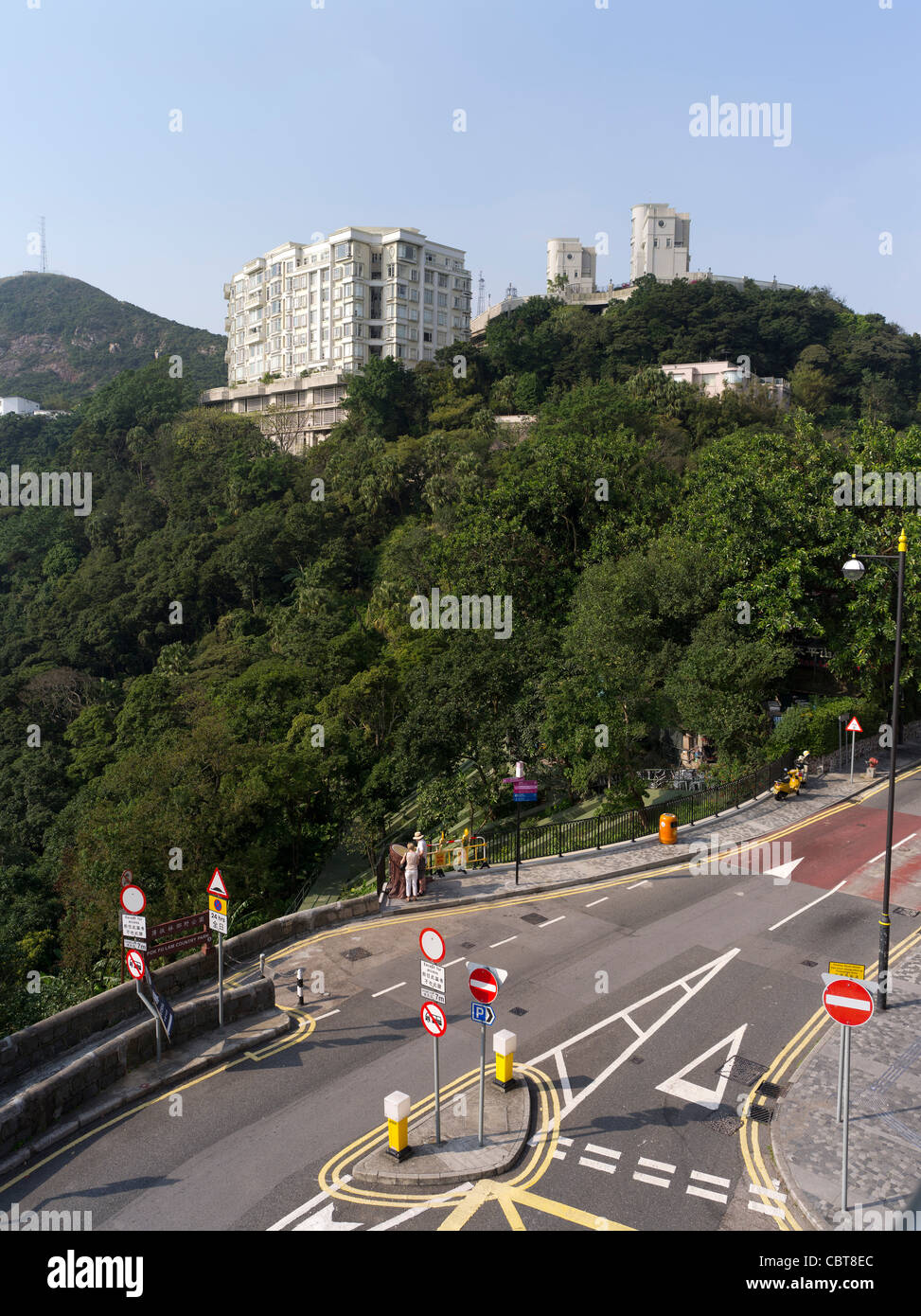 dh Mount Austin Road VICTORIA PEAK HONG KONG Wohnwohnungen Wohnungen Stockfoto
