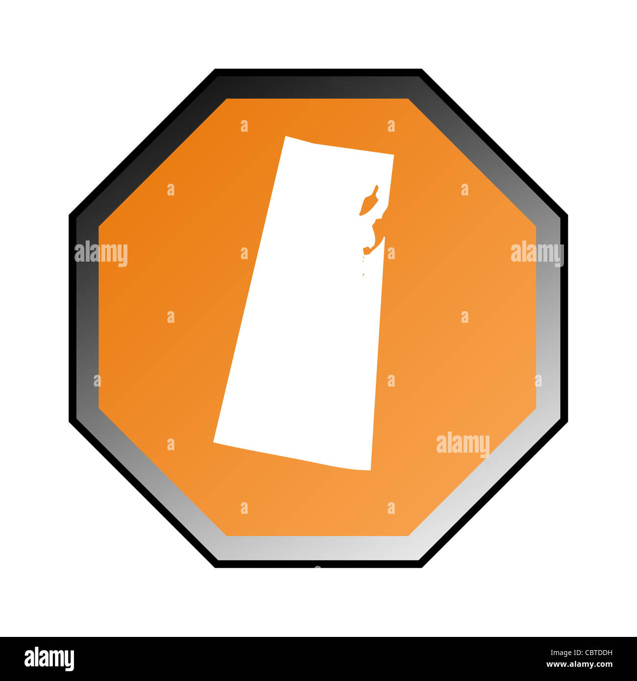 Kanadischen Bundesstaat Saskatchewan Straßenschild isoliert auf einem weißen Hintergrund. Stockfoto