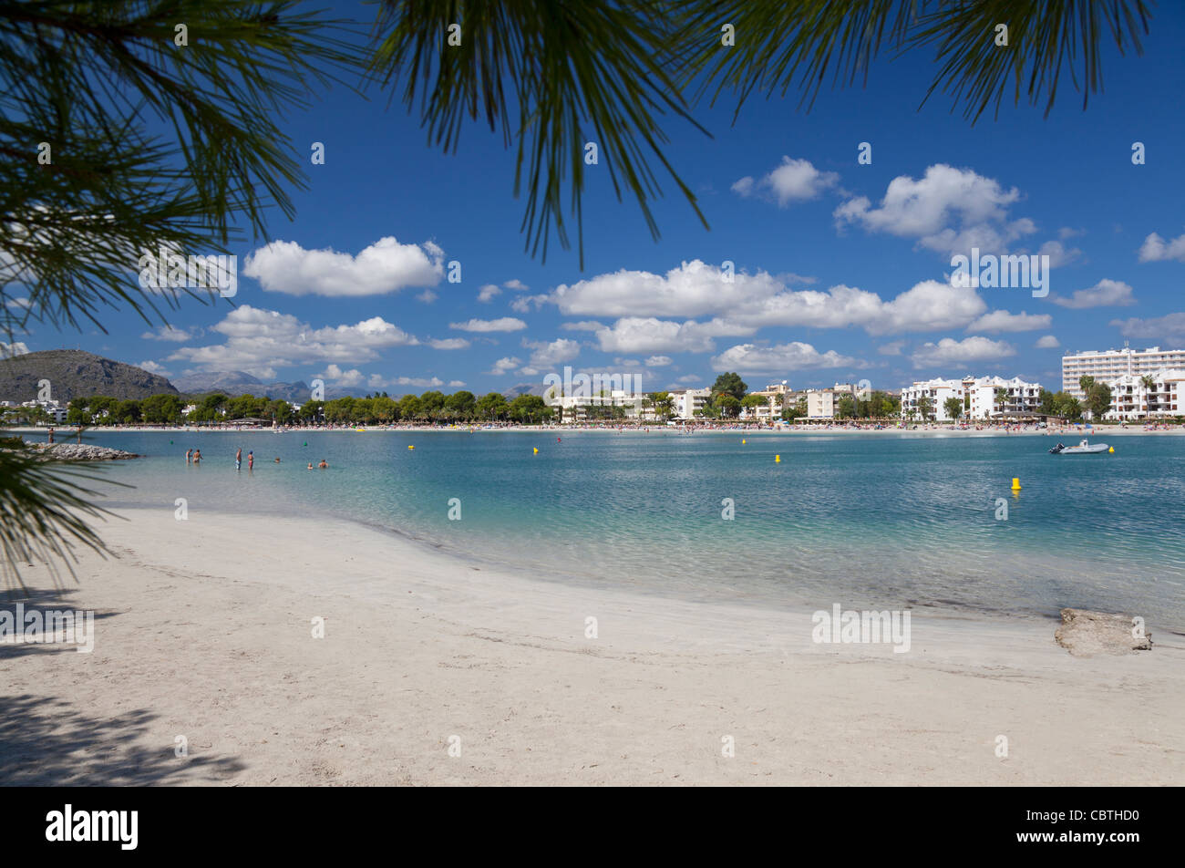 Alcudia Strand, Mallorca, Balearen, Spanien Stockfoto