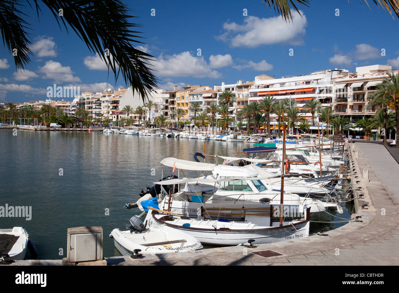 Port d'Alcudia, Mallorca, Balearen, Spanien Stockfoto