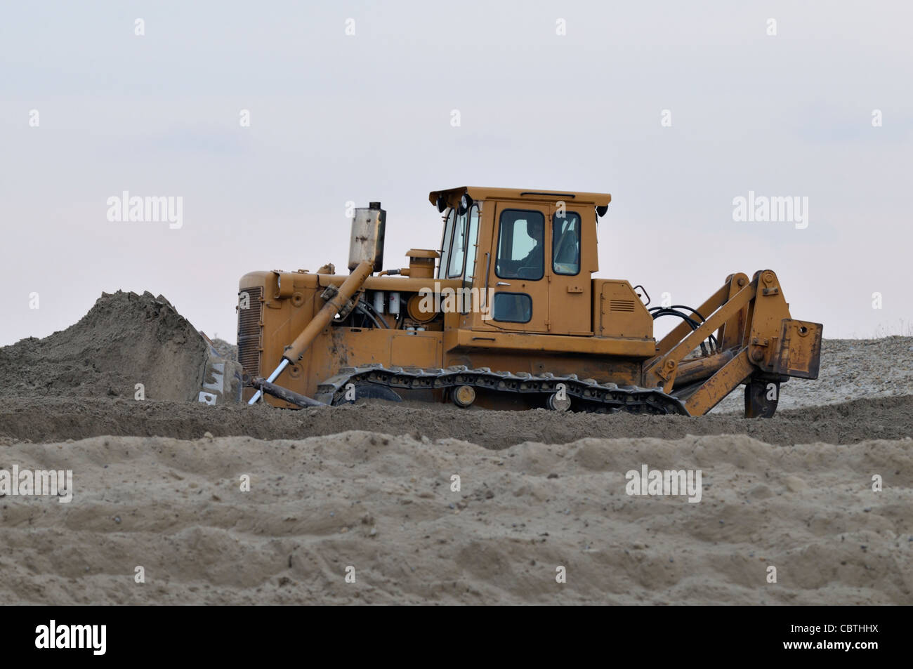 Erde bewegen Ausrüstung bei der Arbeit Stockfoto