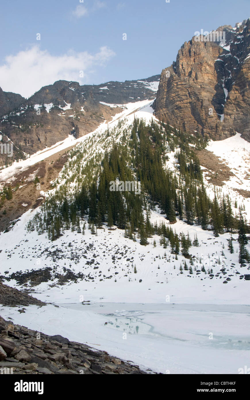 Moraine Lake, Lake Louise, Banff, Alberta, Kanada Stockfoto