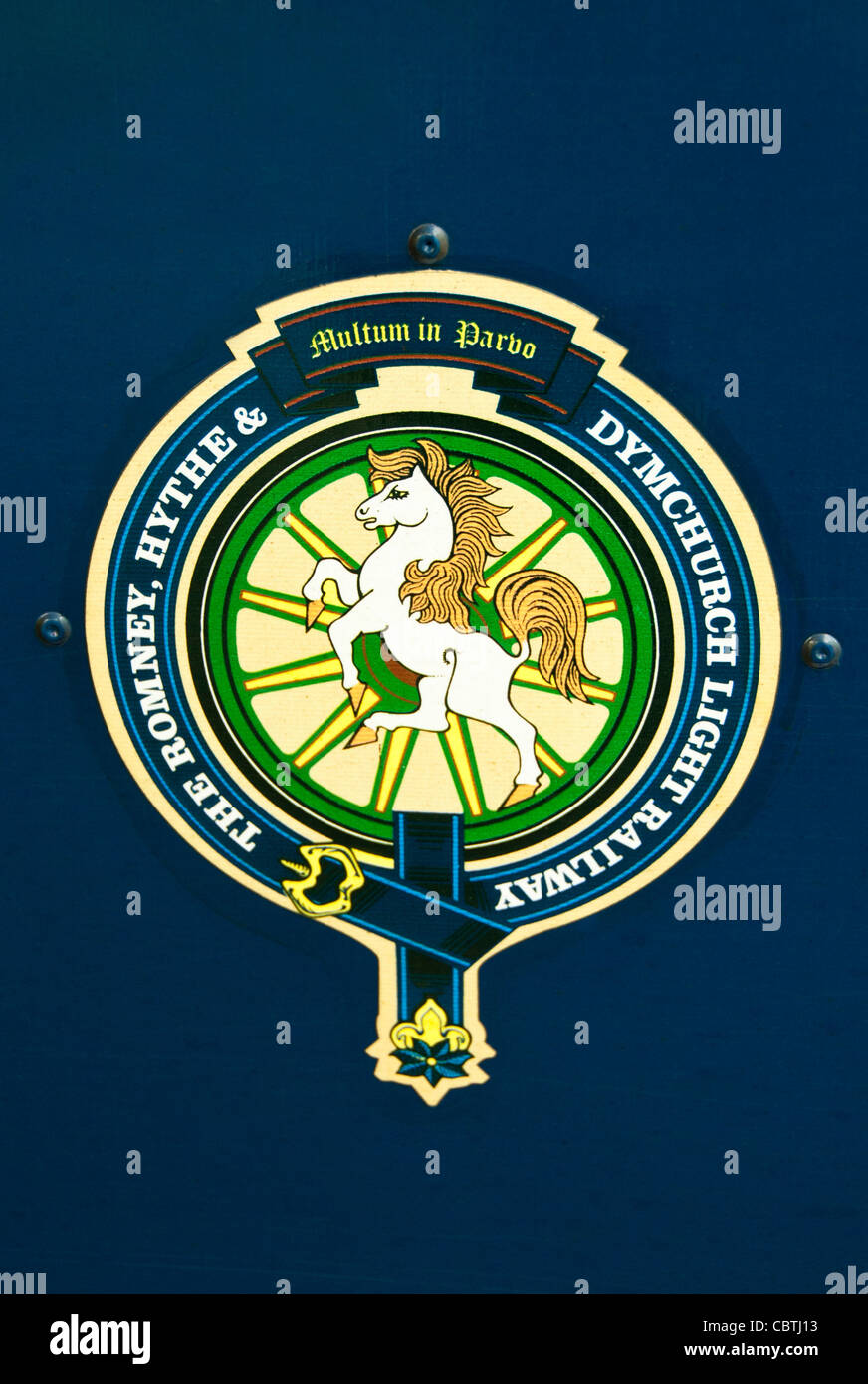 Logo von Romney, Hythe und Dymchurch Railway, Kent, UK Stockfoto
