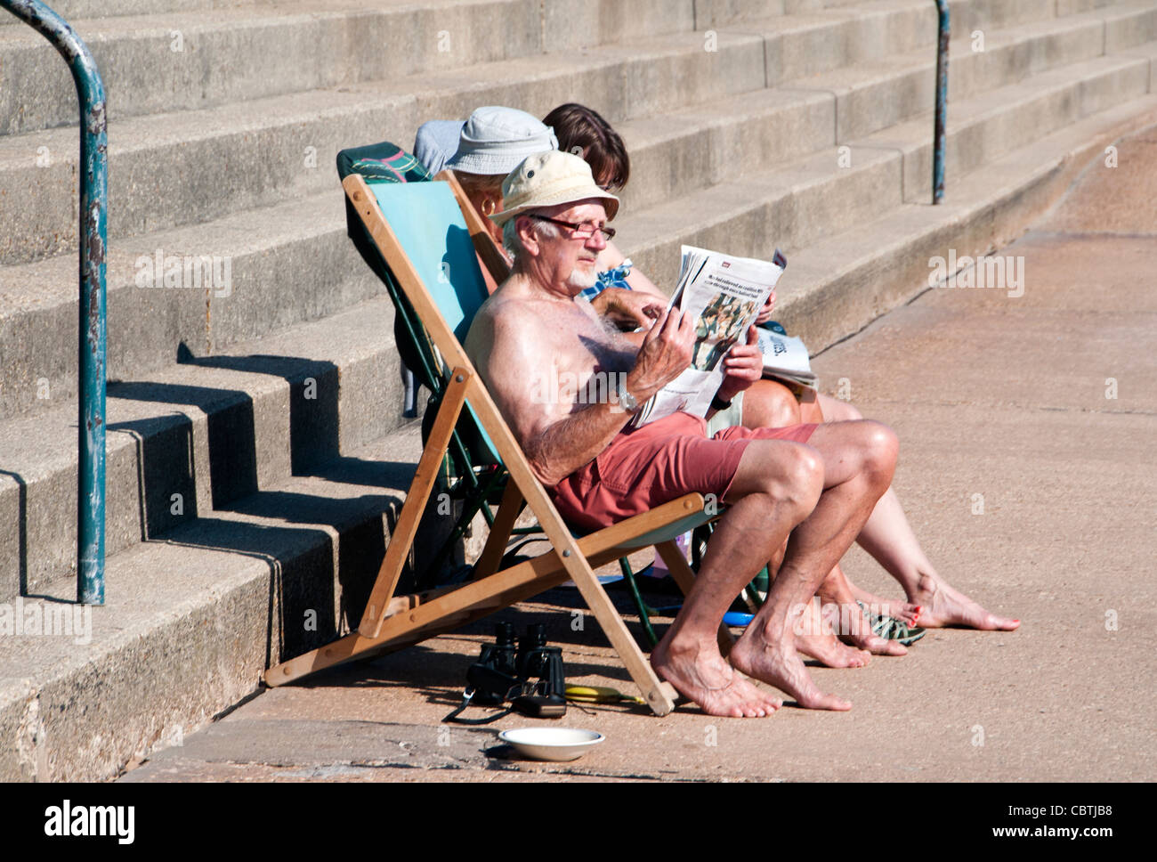 Sonniger Tag in Walton-on-the-Naze, Essex, UK Stockfoto