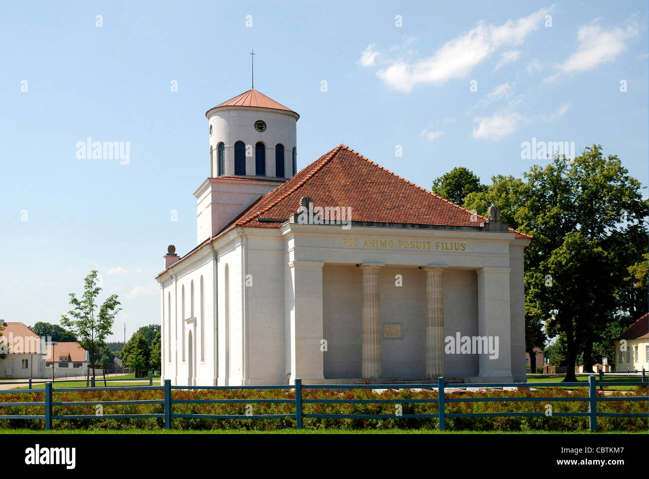 Schinkel Kirche Neuhardenberg in Brandenburg. Stockfoto