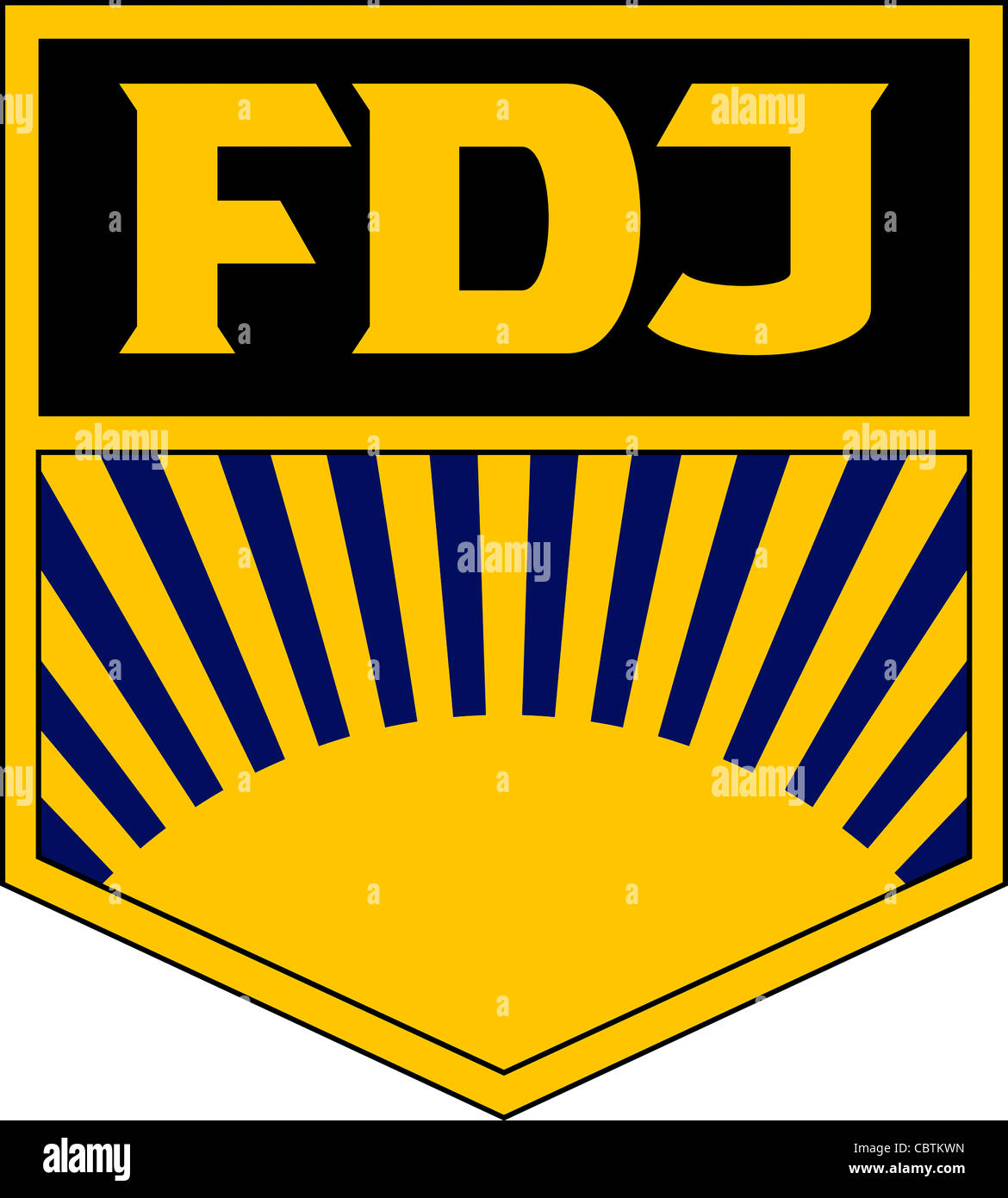Logo der DDR-Jugendorganisation "Freie Deutsche Jugend" FDJ. Stockfoto