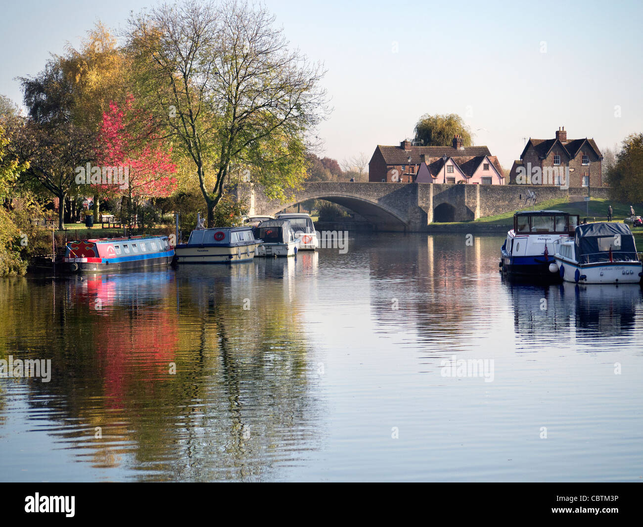 Abingdon Brücke im Herbst 4 Stockfoto