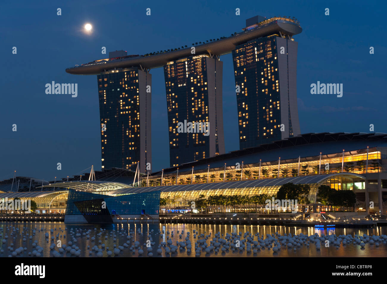 Marina Bay Sands Casino in Singapur. Stockfoto