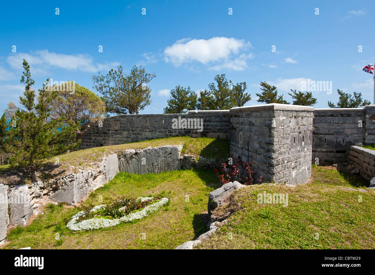 Bermuda. Scaur Wallburg und Park, Bermuda. Stockfoto