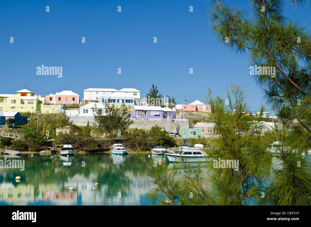 Mullet Bay in St. George's Harbour, Bermuda. Stockfoto