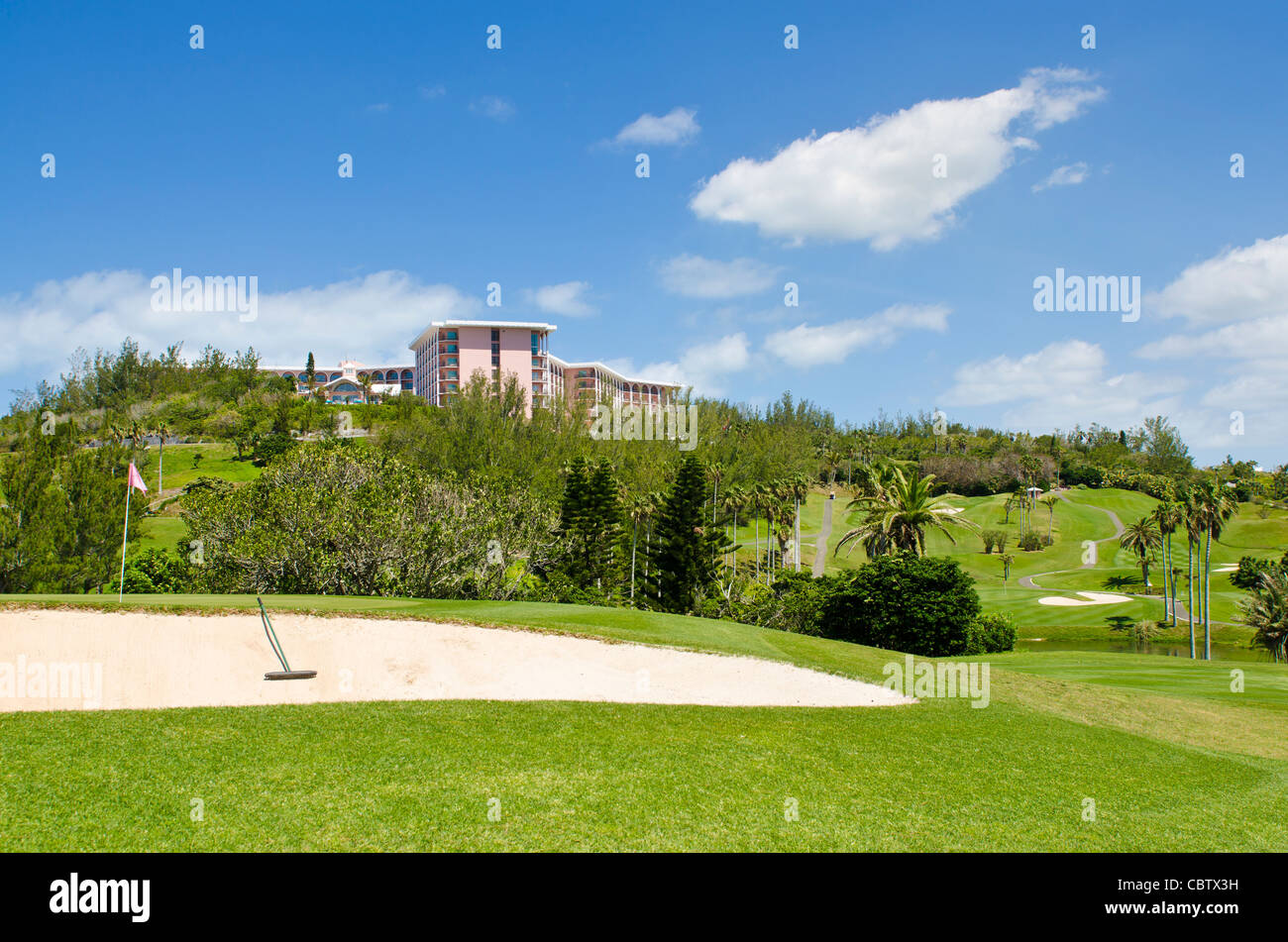Bermuda. Golf Fairmont Southampton Hotel und Golf Club, Bermuda. Stockfoto