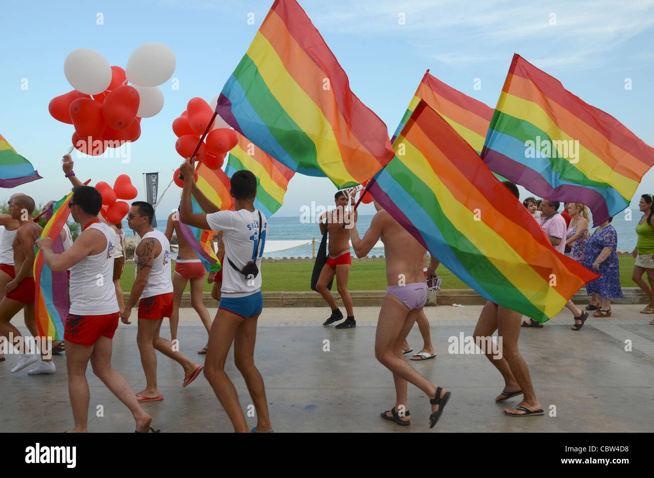 Gay-Pride Sitges Stockfoto