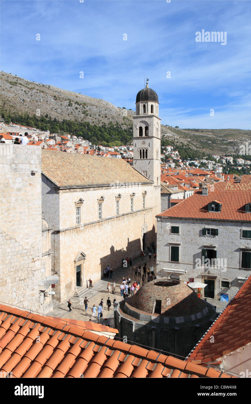Franziskanerkloster und große Onofrio-Brunnen, Dubrovnik, Dubrovnik-Neretva, Dalmatien, Kroatien, Balkan, Adria, Europa Stockfoto