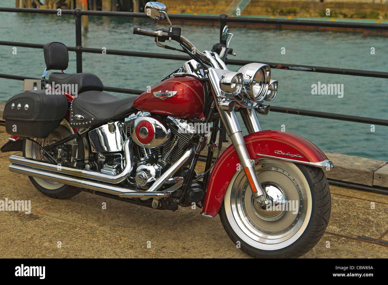 UK Hampshire Harley Davidson Motorrad Stockfoto