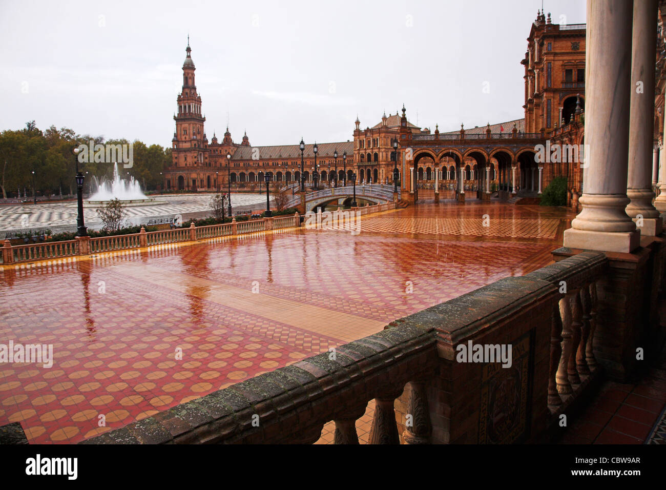 Plaza de Espana, Sevilla, Spanien Stockfoto
