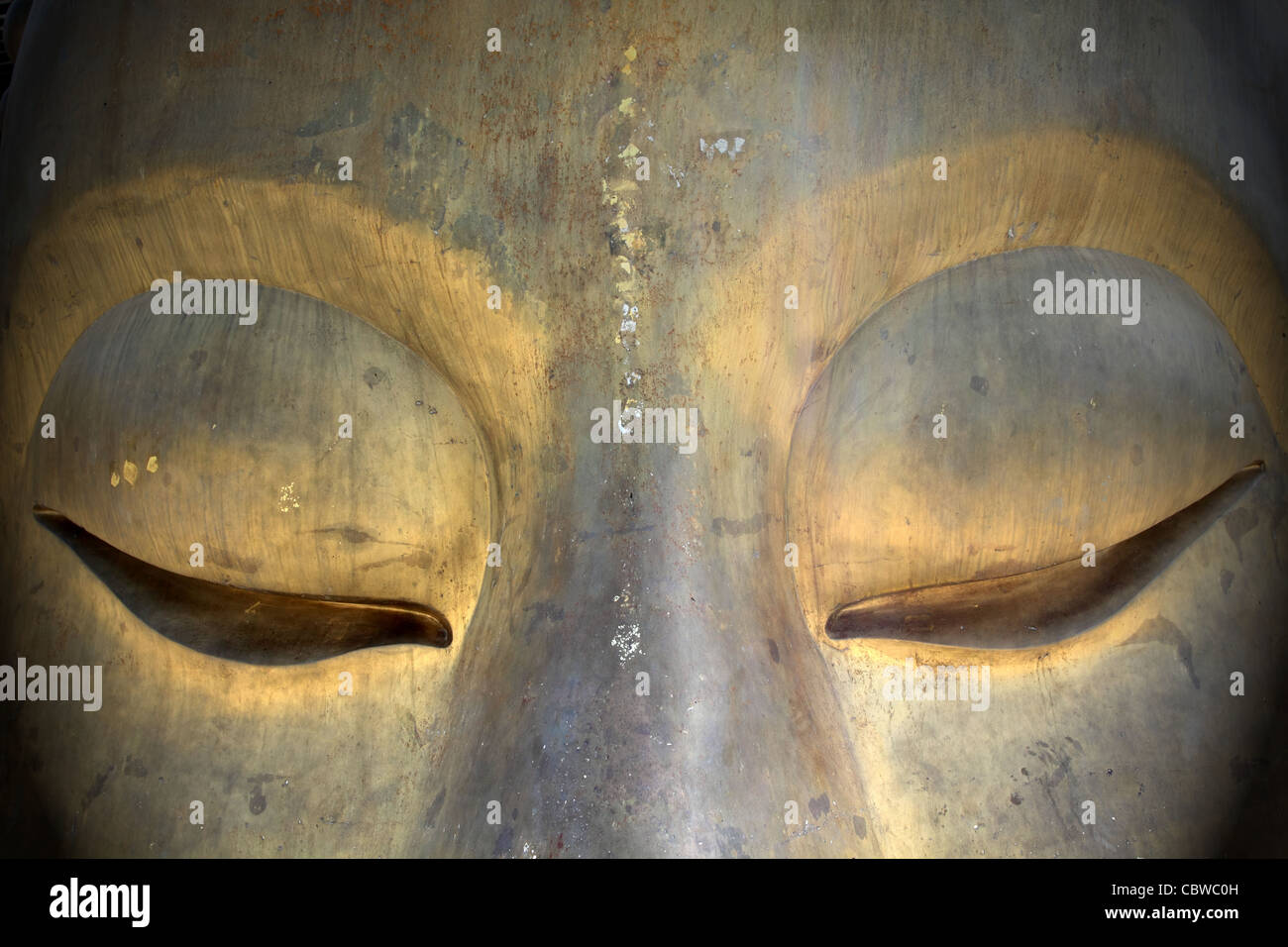 Closeup big Buddha-Auge Stockfoto