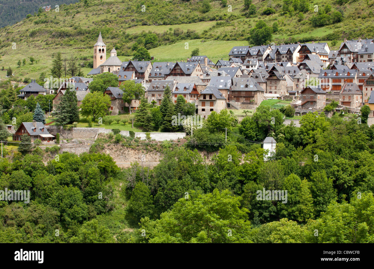 Vilac, Val d ' Aran, Lleida, Spanien Stockfoto