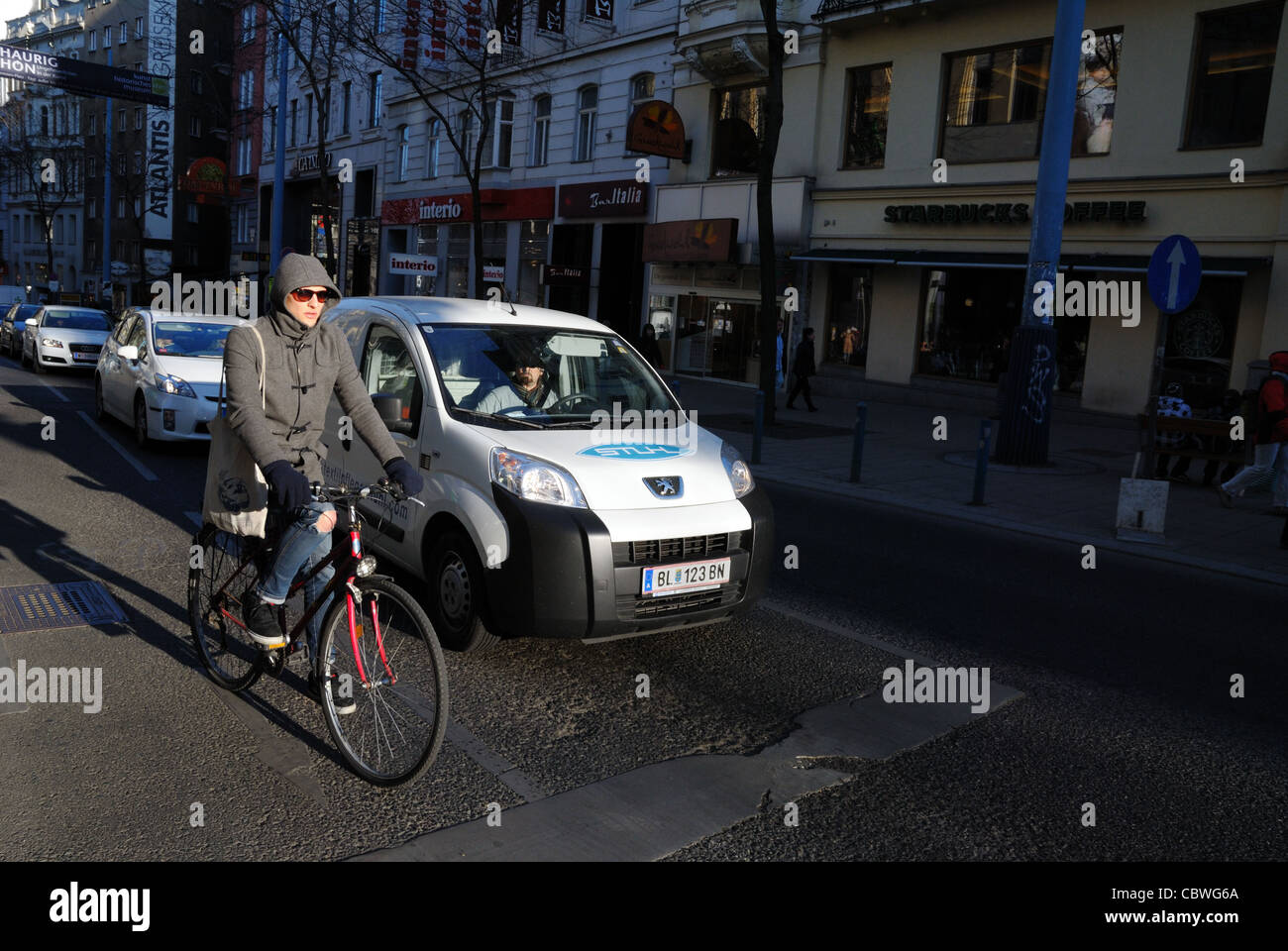 Straßenszene, Wien, Österreich Stockfoto