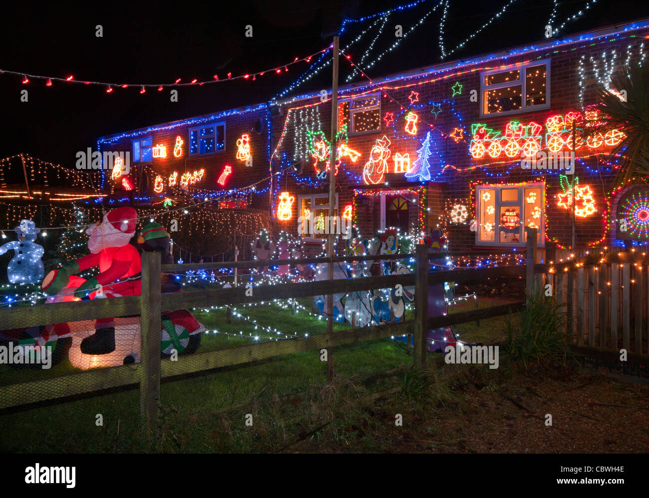 Westfield Weihnachten Xmas Lights East Sussex UK Stockfoto