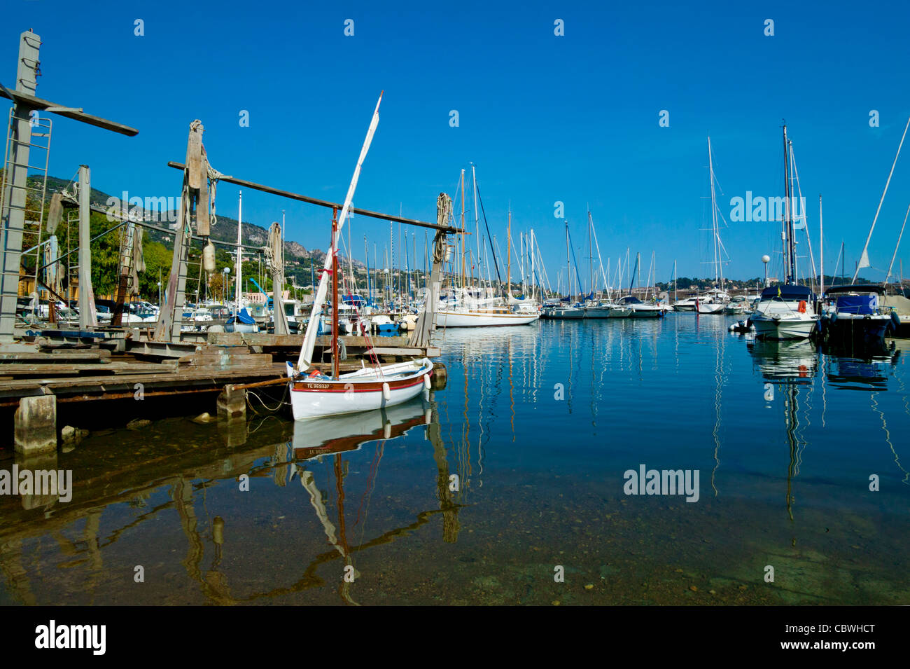 Hafen von La Darse, Villefranche-Sur-Mer, Alpes-Maritimes, Frankreich Stockfoto