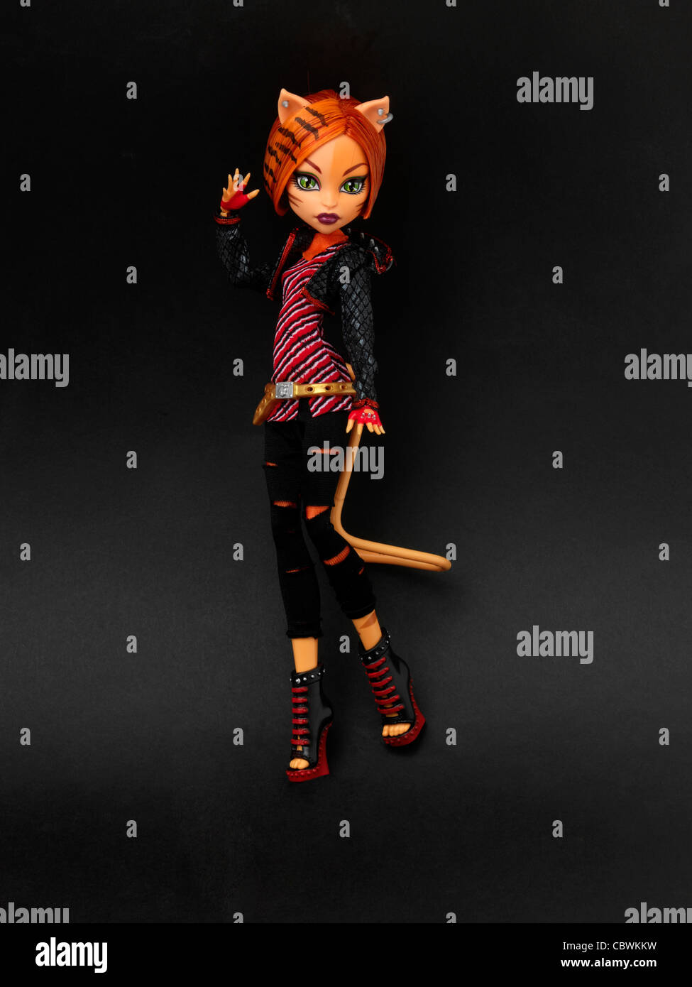 Monster High Puppe Toralei Tochter von einer Werkatze mit Katzenaugen, Ohren und einen Schweif Stockfoto