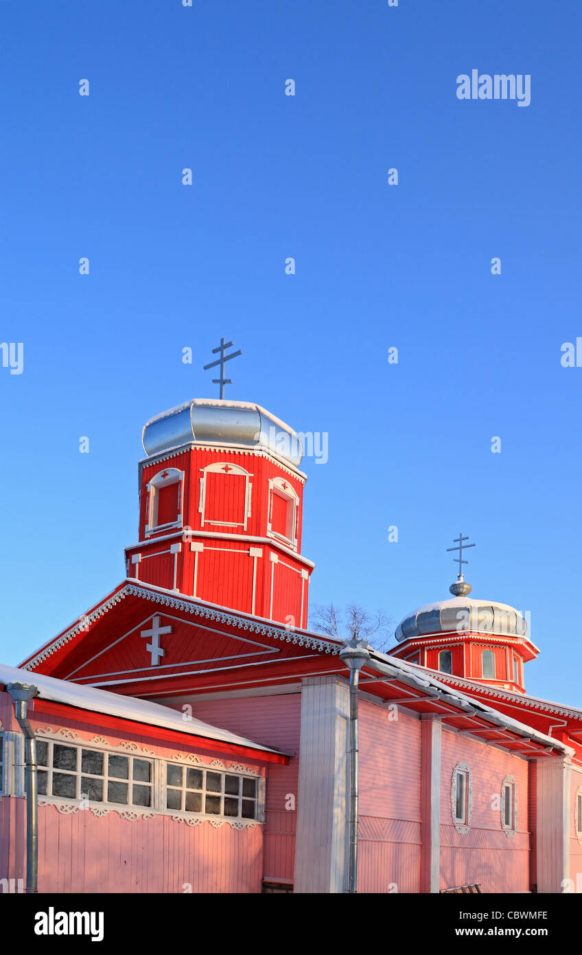 ländliche orthodoxe Kirche Stockfoto