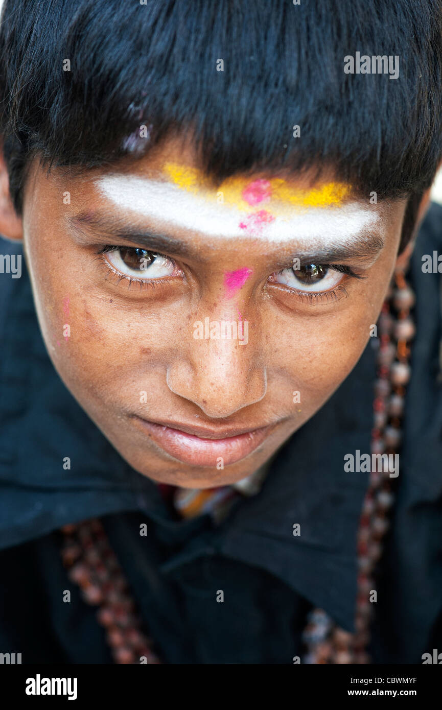 Armer indische Bettler junge Stockfoto