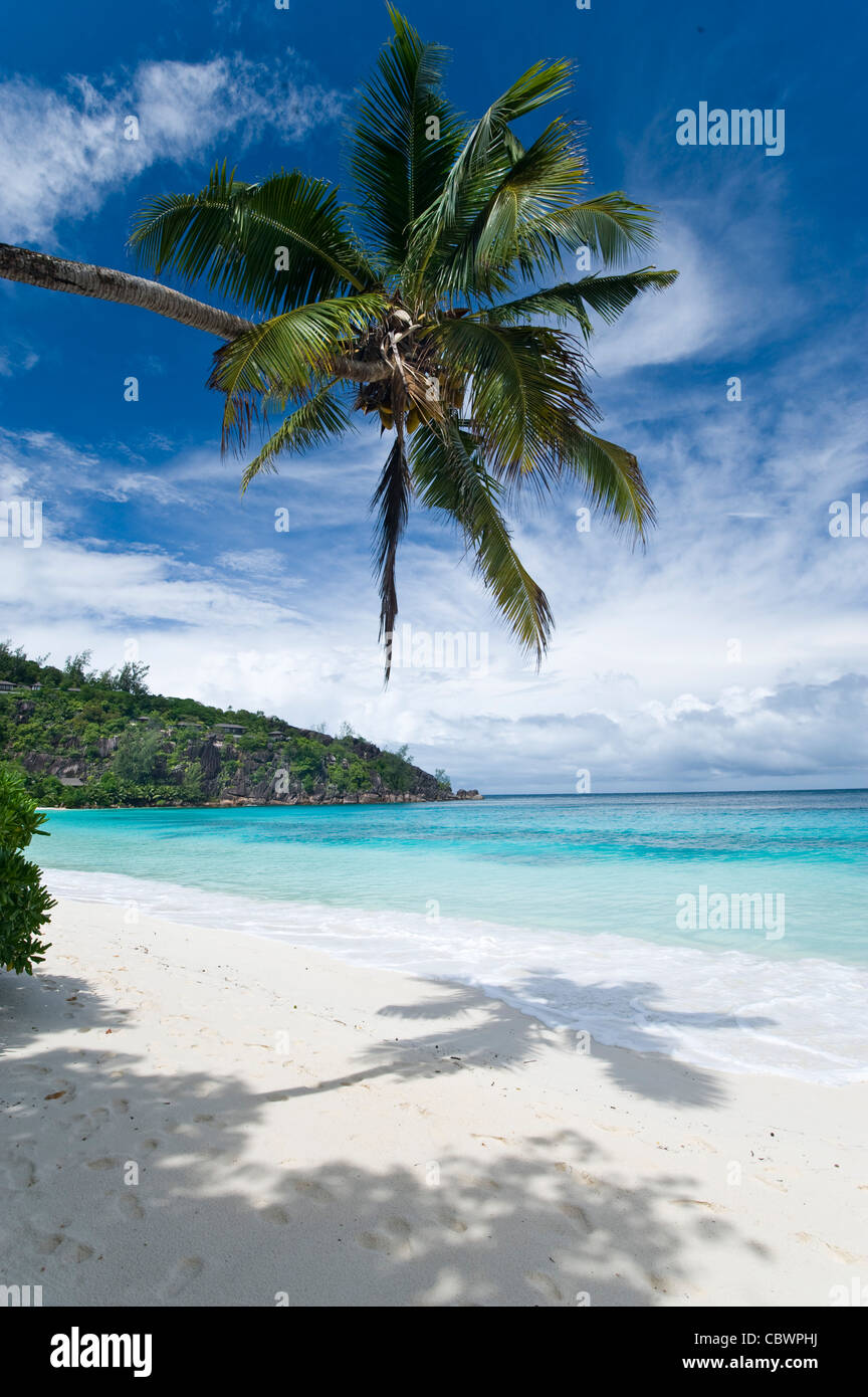 Four Seasons resort Strand, Mahe, Seychellen Stockfoto