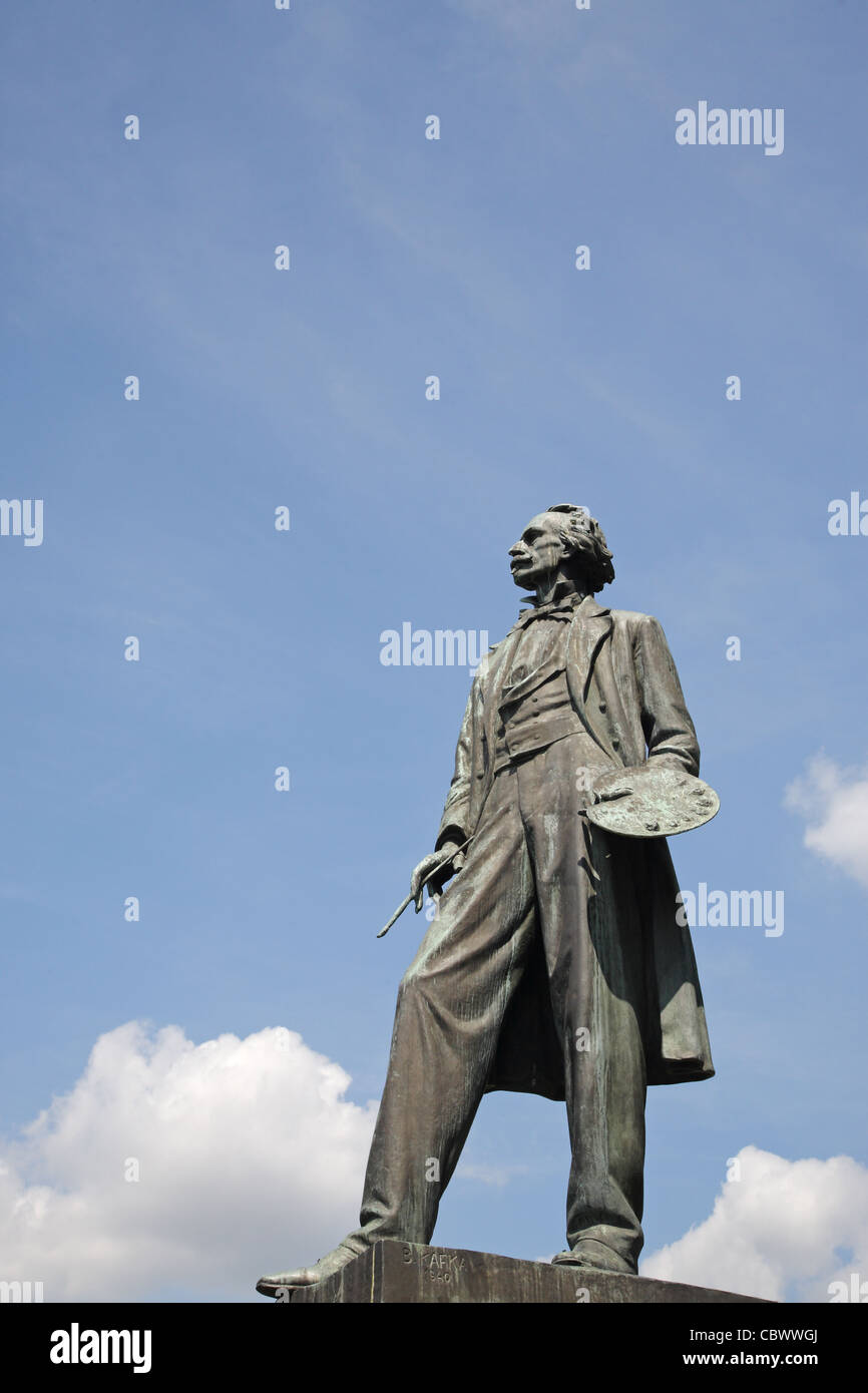 Josef Mánes Statue, Prag, Tschechische Republik Stockfoto