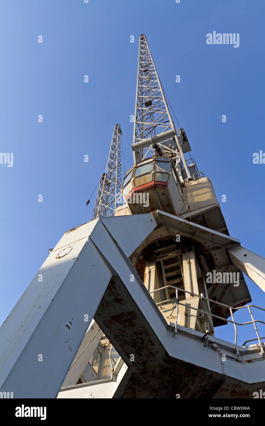 Alten Ladekran am Hamburger Hafen, Deutschland Stockfoto