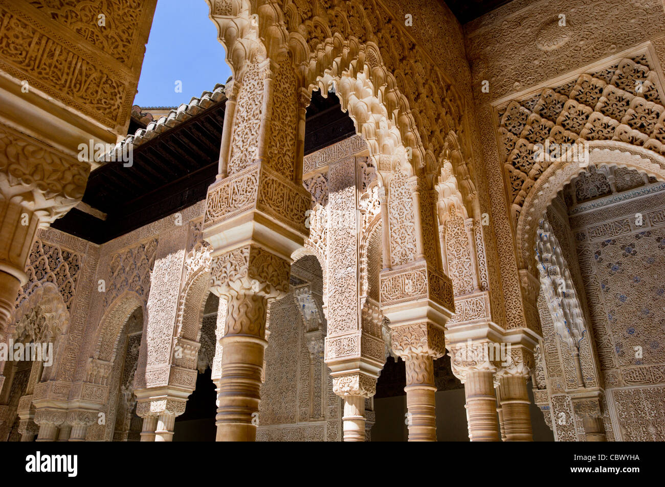 LION ES GERICHT ALHAMBRA GRENADA ANDALUSIEN SPANIEN Stockfoto