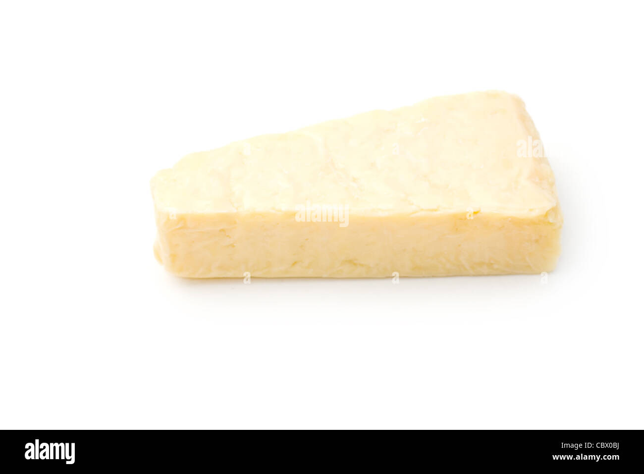 Parmesan-Käse, isoliert auf weiss Stockfoto
