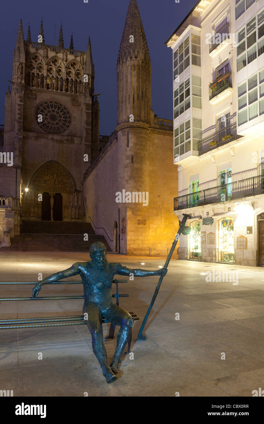 Pilger, Burgos, Kastilien-León, Spanien Stockfoto