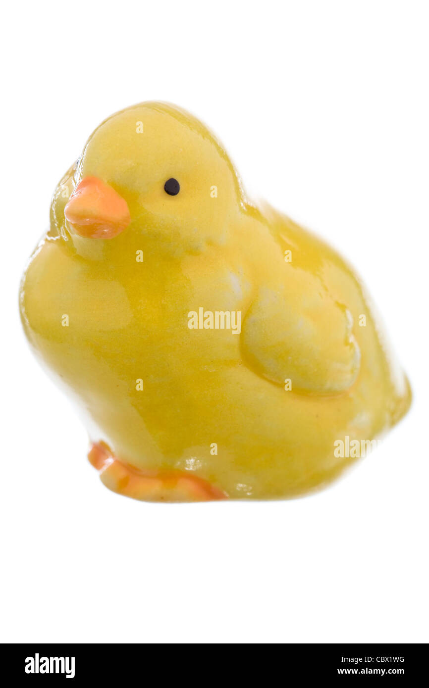 neugeborenes Baby Huhn isoliert auf weißem Hintergrund Stockfoto