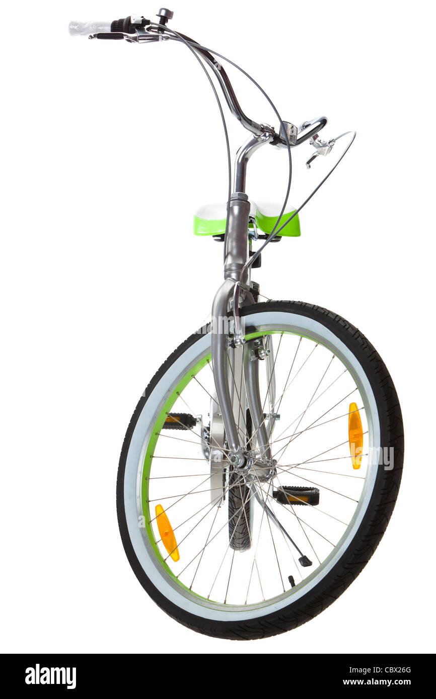 Damen Mountainbike Vorderansicht isoliert auf weiss Stockfoto