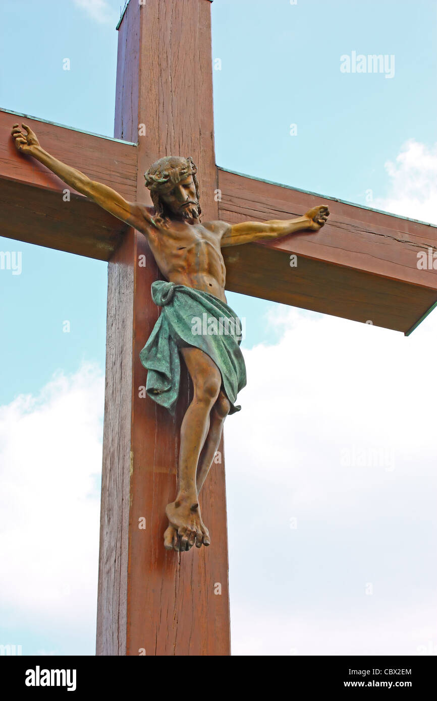 Jesus Christus gekreuzigten Symbol der ewigen Liebe Gottes Stockfoto