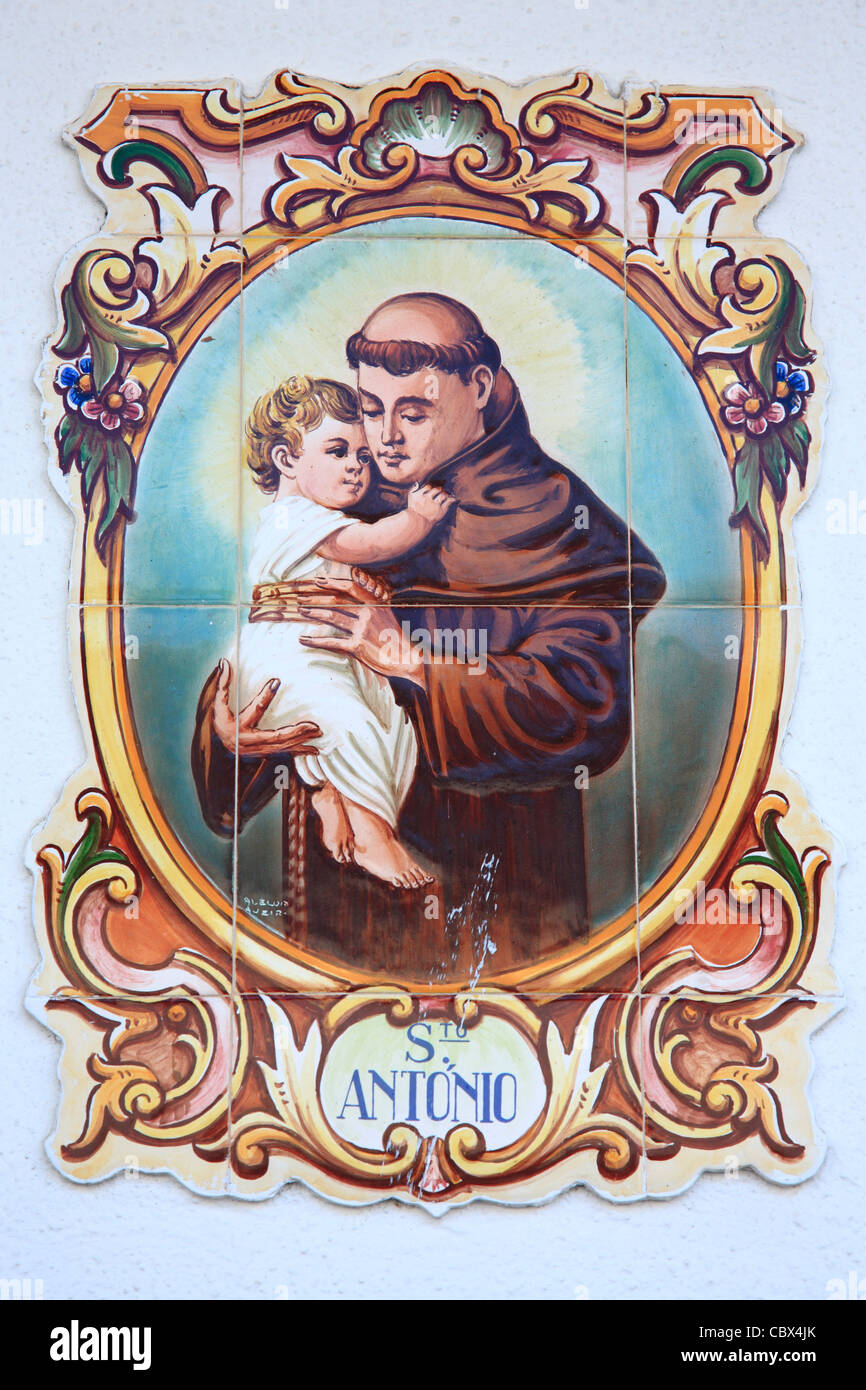 Bild des portugiesischen Heiligen Santo Antonio de Lisboa, auch bekannt als Antonius von Padua oder Anthony von Lissabon. Stockfoto
