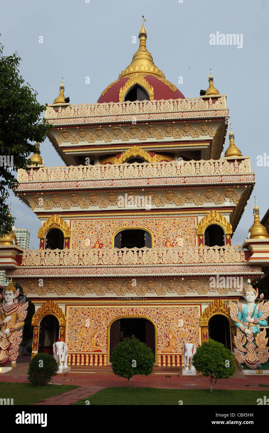 Dhammikarama Burmesen buddhistischen Tempel. Penang Island, Penang, Malaysia, Süd-Ost-Asien, Asien Stockfoto