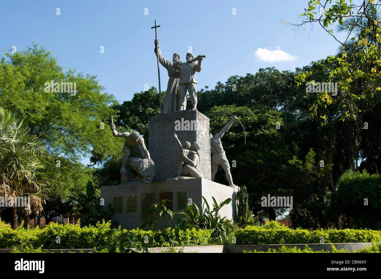 Bolivien. Santa Cruz. Jesuiten-Missionen-Denkmal in San Ignacio (Chiquitania). Stockfoto