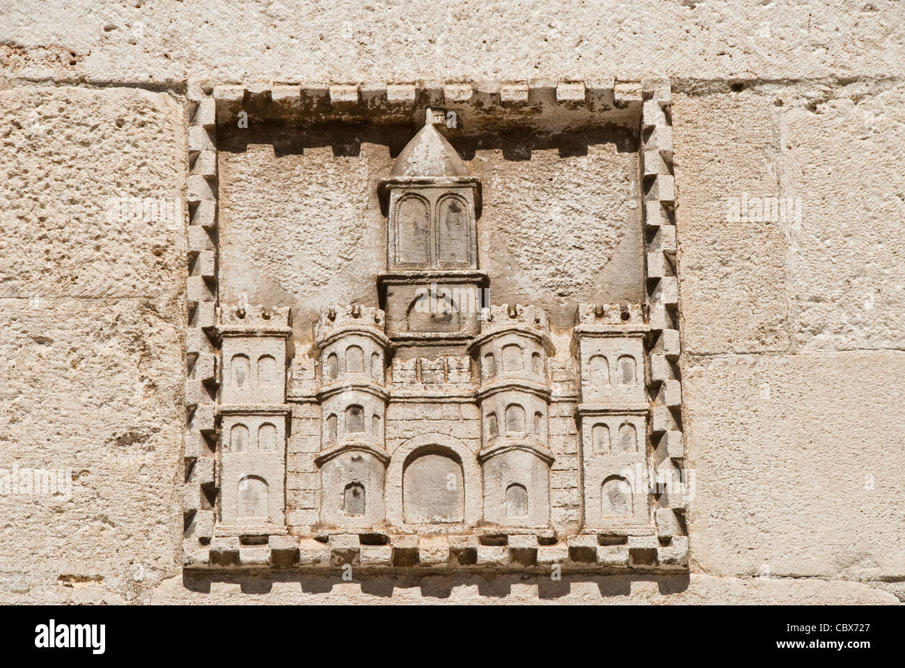 Symbol von Split, Kroatien. Middel Alter, Stadtmauer Stockfoto
