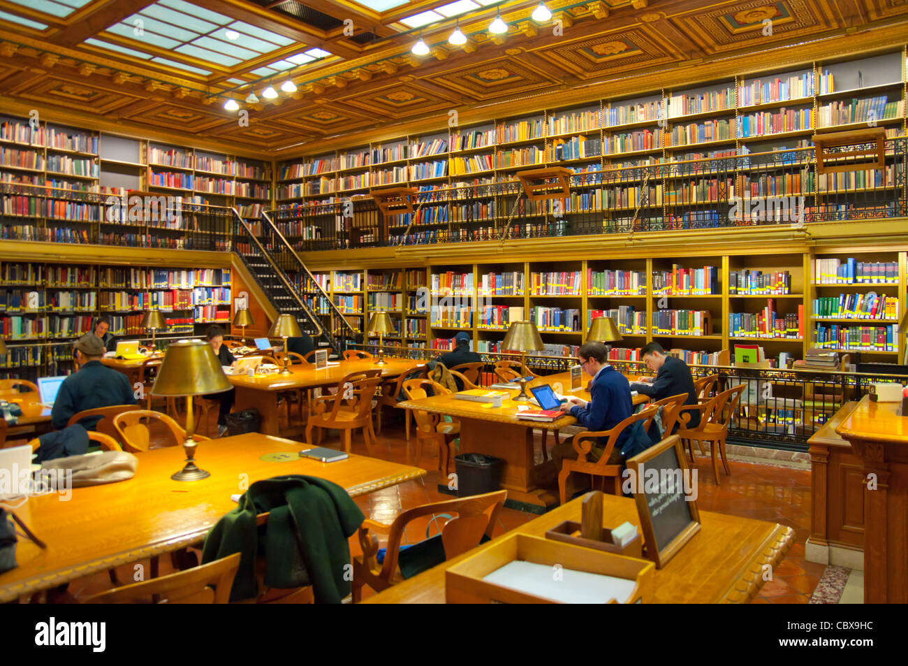 Kunst & Architektur Lesesaal Interieur in New York Public Library Stockfoto