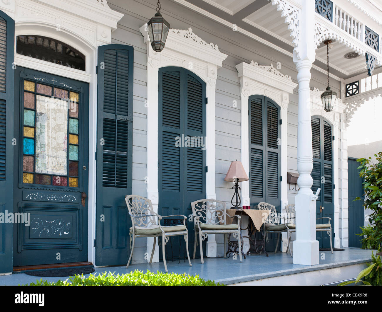 Veranda Detail Haus Im French Quarter New Orleans