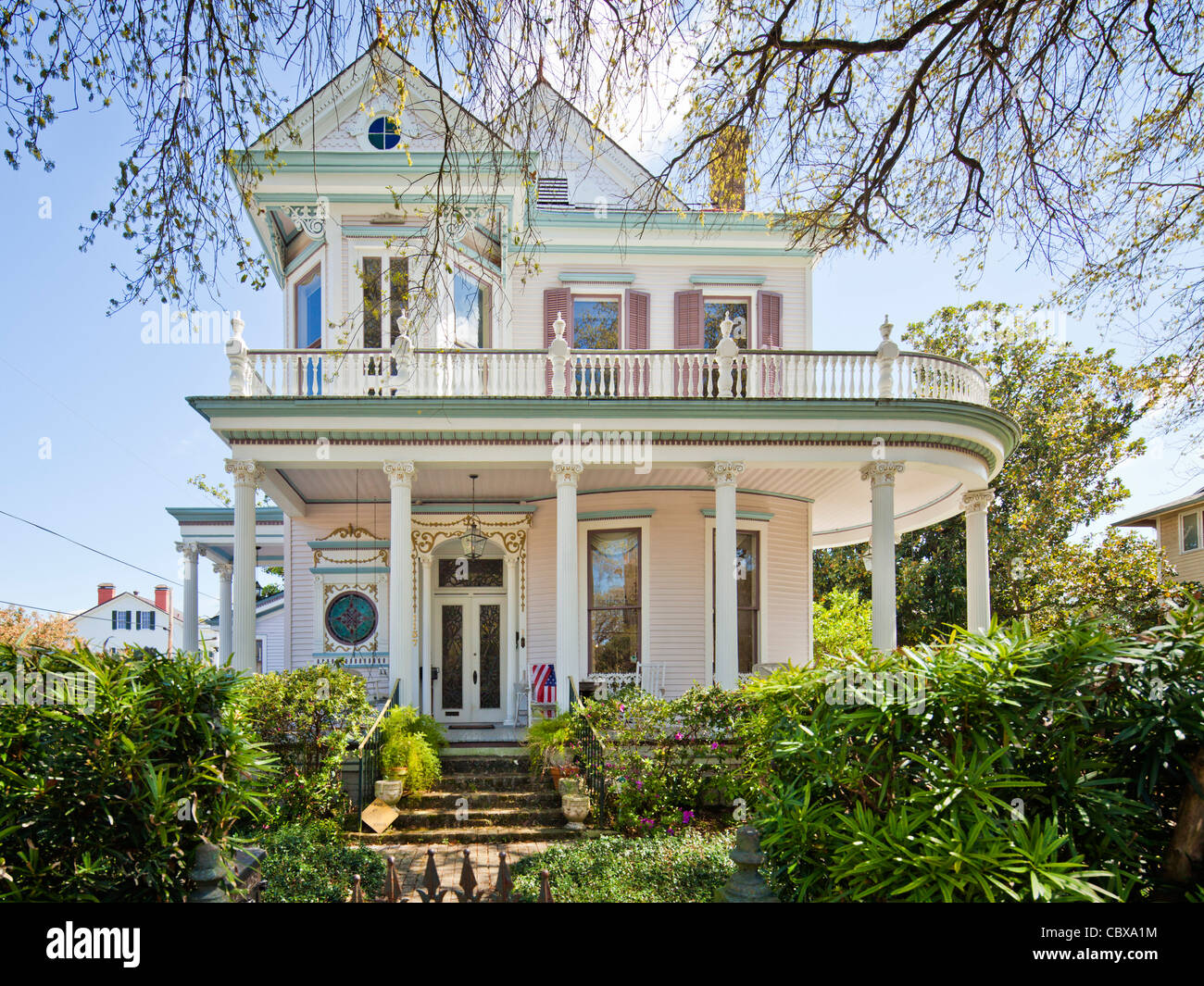 Victorian House Garden District New Orleans Stockfoto Bild