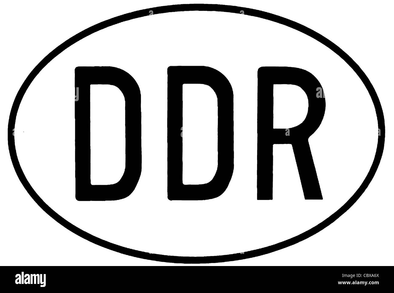 Land charakteristisch für die DDR für Kraftfahrzeuge. Stockfoto