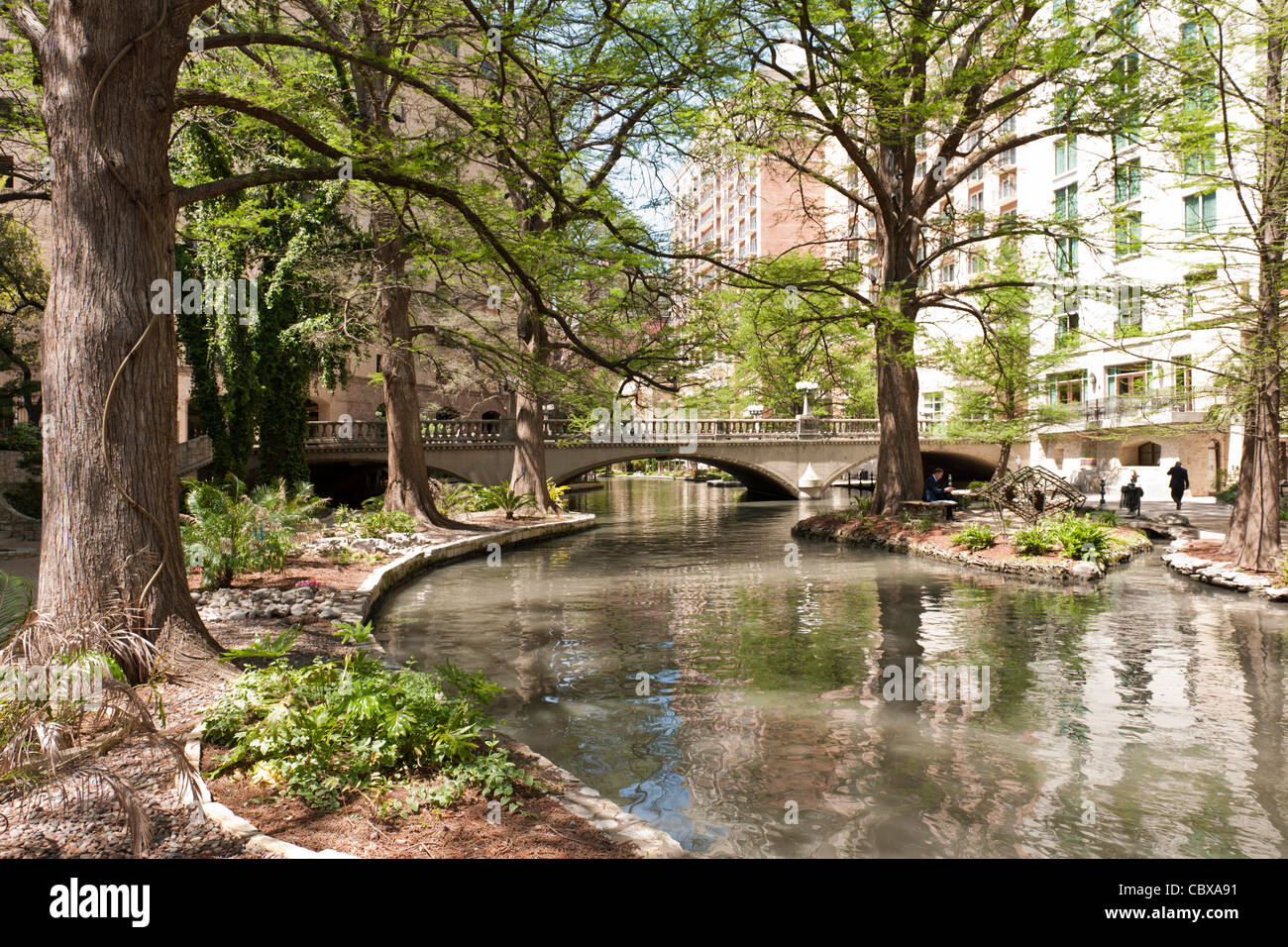 Flusspromenade, San Antonio Stockfoto
