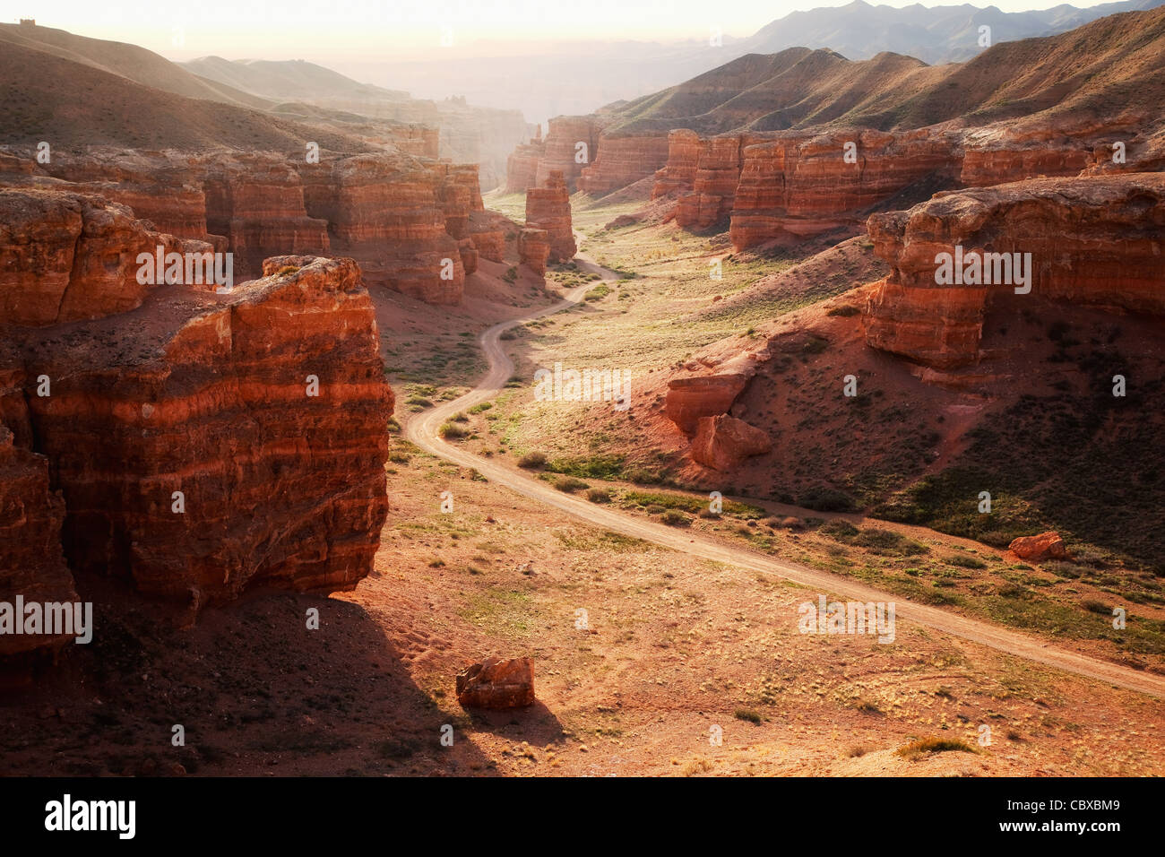 Tscharyn Canyon in der Kasachstan Stockfoto