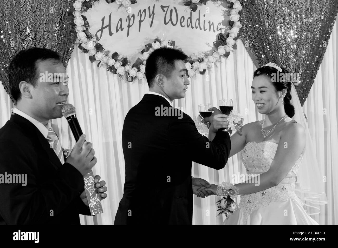 Die Hochzeit von Li Ang und Guo Lina Stockfoto